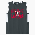 Grace College Lancers <span class="pdp-name-mascot">Grace College Lancers</span> Sport-Tek Youth Club Sleeveless V-Neck Front Thumbnail