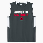 Marquette Sentinels Sport-Tek Youth Club Sleeveless V-Neck Front Thumbnail