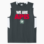 APIS Hawks <span class="pdp-name-mascot">Asia Pacific International GreenHawks</span> Sport-Tek Youth Club Sleeveless V-Neck Front Thumbnail