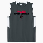 Jupiter Christian Eagles Sport-Tek Youth Club Sleeveless V-Neck Front Thumbnail