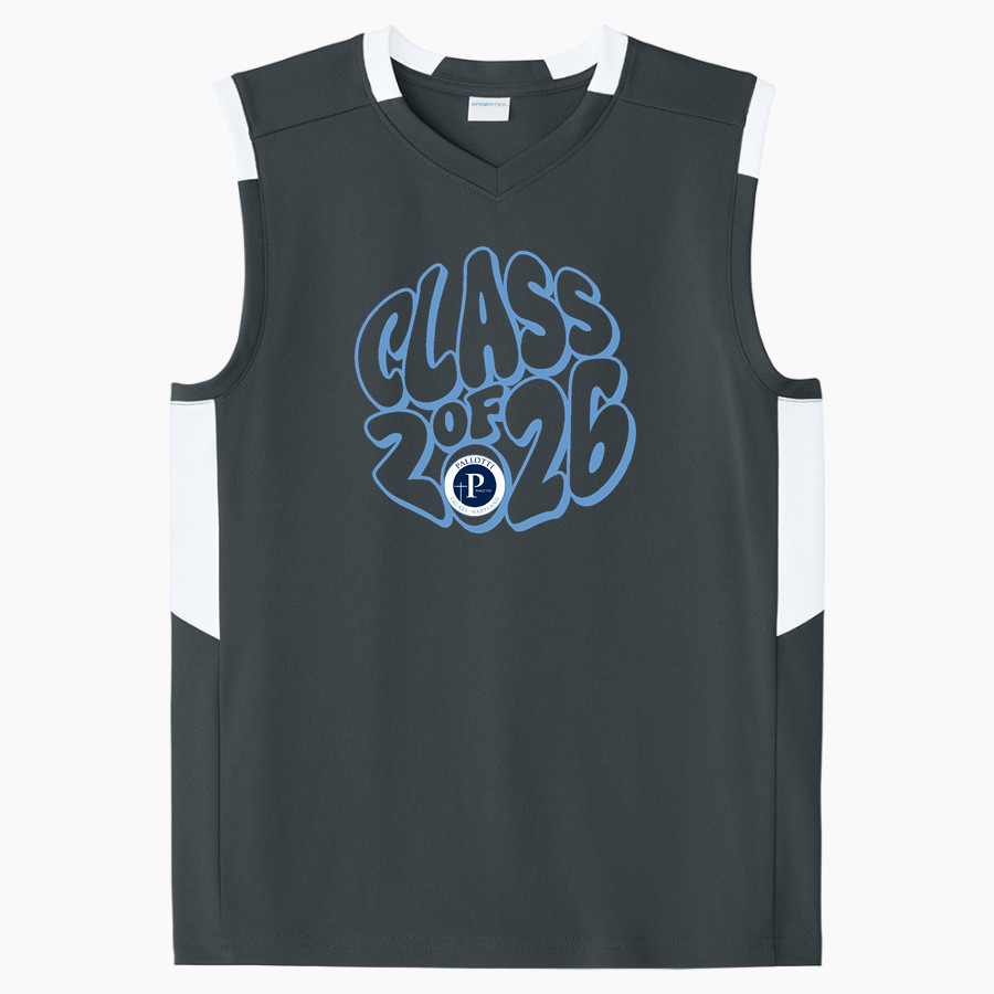 SAINT VINCENT PALLOTTI H S PANTHERS <span class="pdp-name-mascot">SAINT VINCENT PALLOTTI PANTHERS</span> Sport-Tek Youth Club Sleeveless V-Neck