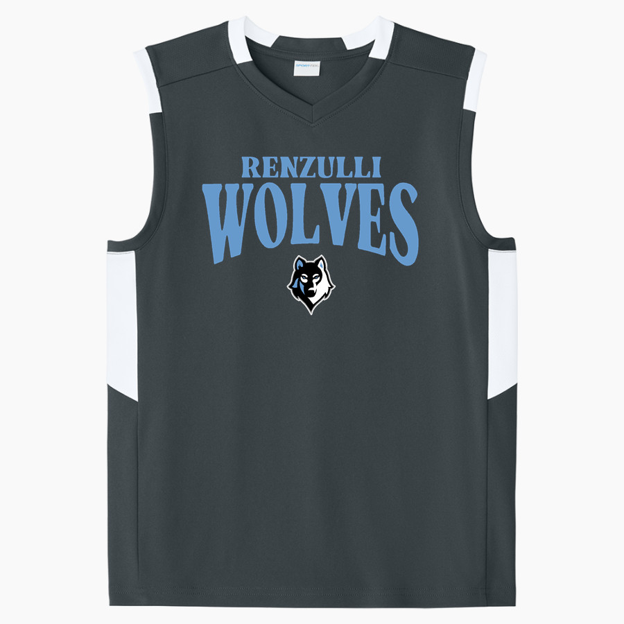 Renzulli Academy Wolves official online store <span class="pdp-name-mascot">Renzulli Wolves</span> Sport-Tek Youth Club Sleeveless V-Neck