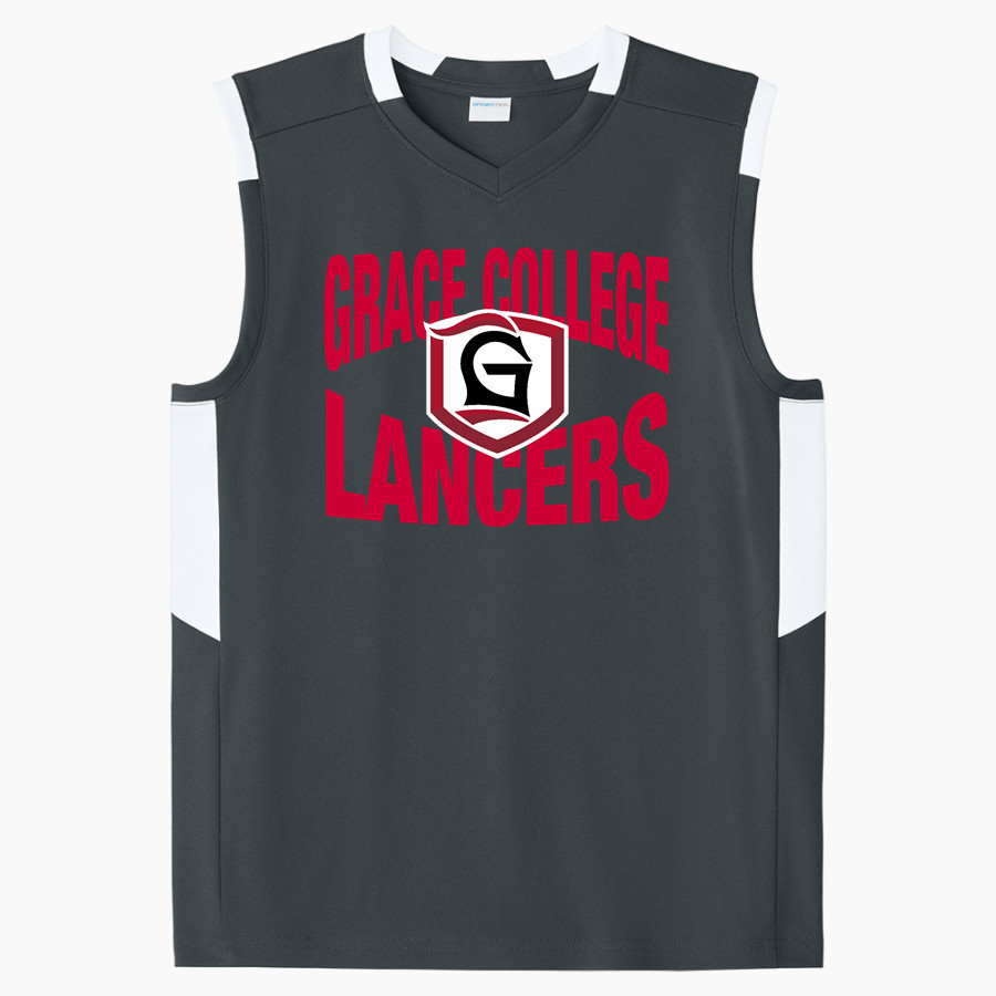 Grace College Lancers <span class="pdp-name-mascot">Grace College Lancers</span> Sport-Tek Youth Club Sleeveless V-Neck