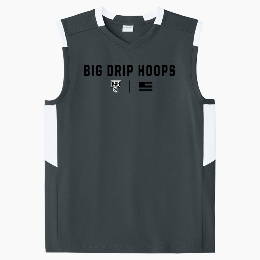 Big Drip Hoops Big Drip Hoops <span class="pdp-name-mascot">Big Drip Hoops</span> Sport-Tek Youth Club Sleeveless V-Neck
