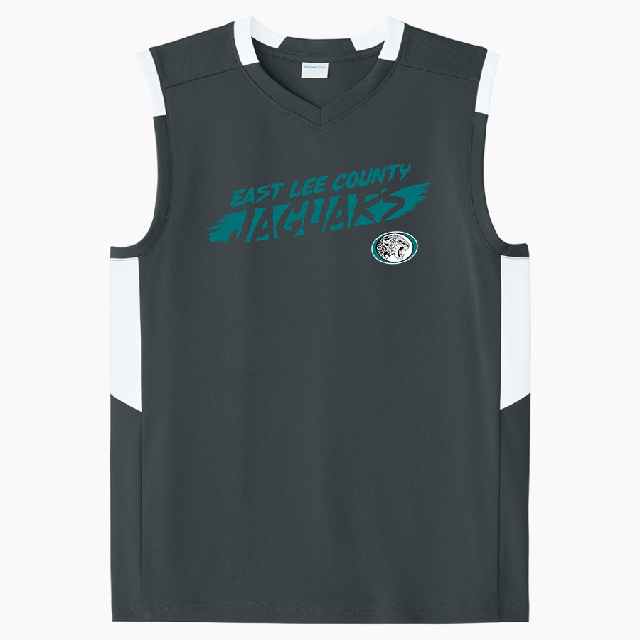 EAST LEE COUNTY HIGH SCHOOL JAGUARS Sport-Tek Youth Club Sleeveless V-Neck