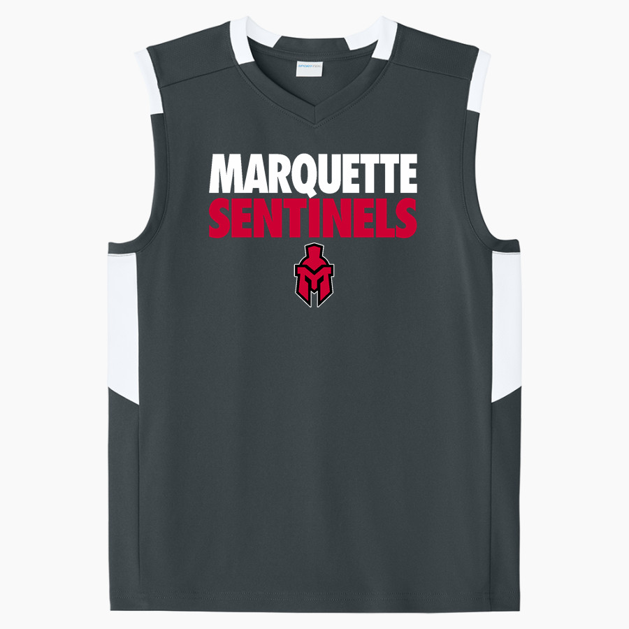 Marquette Sentinels Sport-Tek Youth Club Sleeveless V-Neck