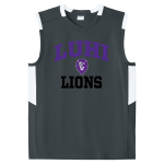LUHI Lions <span class="pdp-name-mascot">Lutheran Lions</span> Sport-Tek Youth Club Sleeveless V-Neck Front Thumbnail
