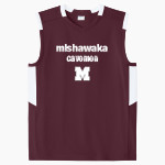 Mishawaka Cavemen Sport-Tek Youth Club Sleeveless V-Neck Front Thumbnail