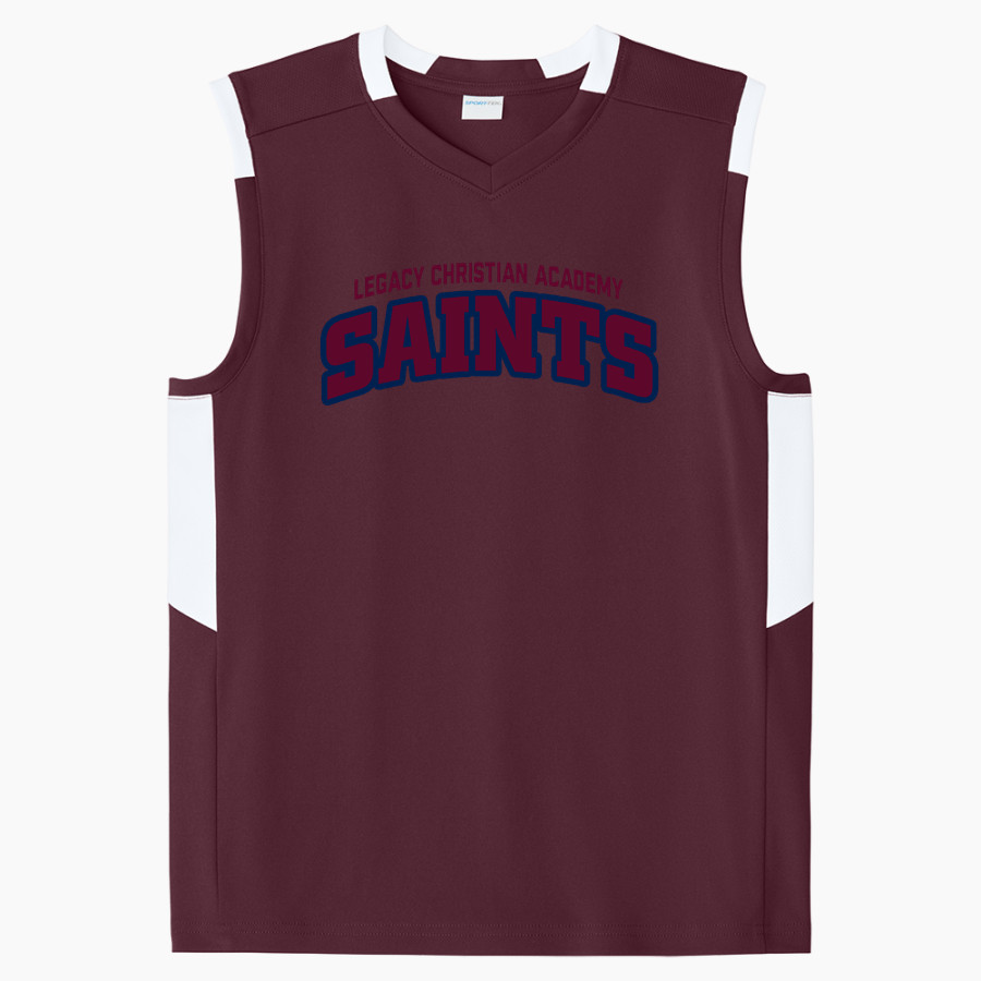 Legacy Christian Academy Saints Sport-Tek Youth Club Sleeveless V-Neck