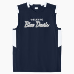 CELESTE HIGH SCHOOL BLUE DEVILS <span class="pdp-name-mascot">CELESTE BLUE DEVILS</span> Sport-Tek Youth Club Sleeveless V-Neck Front Thumbnail
