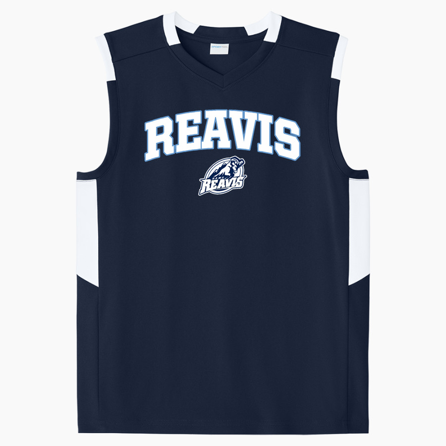 REAVIS HIGH SCHOOL RAMS Sport-Tek Youth Club Sleeveless V-Neck