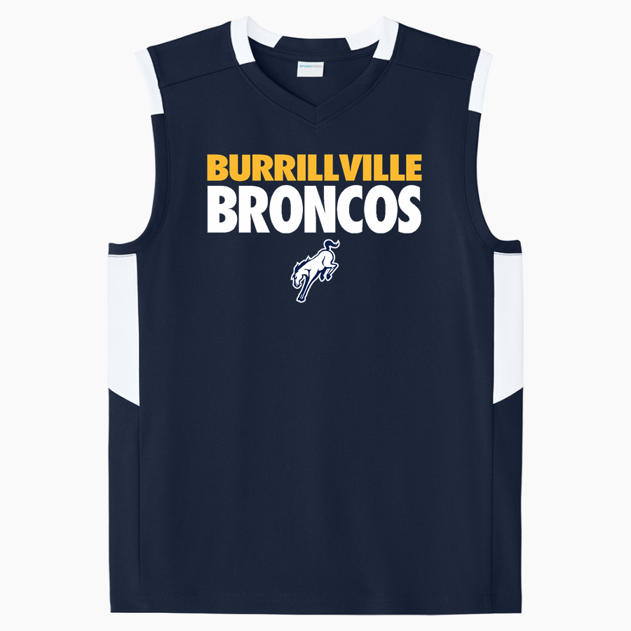 Burrillville Broncos Sport-Tek Youth Club Sleeveless V-Neck