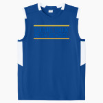 DIME BOX HIGH SCHOOL LONGHORNS Sport-Tek Youth Club Sleeveless V-Neck Front Thumbnail