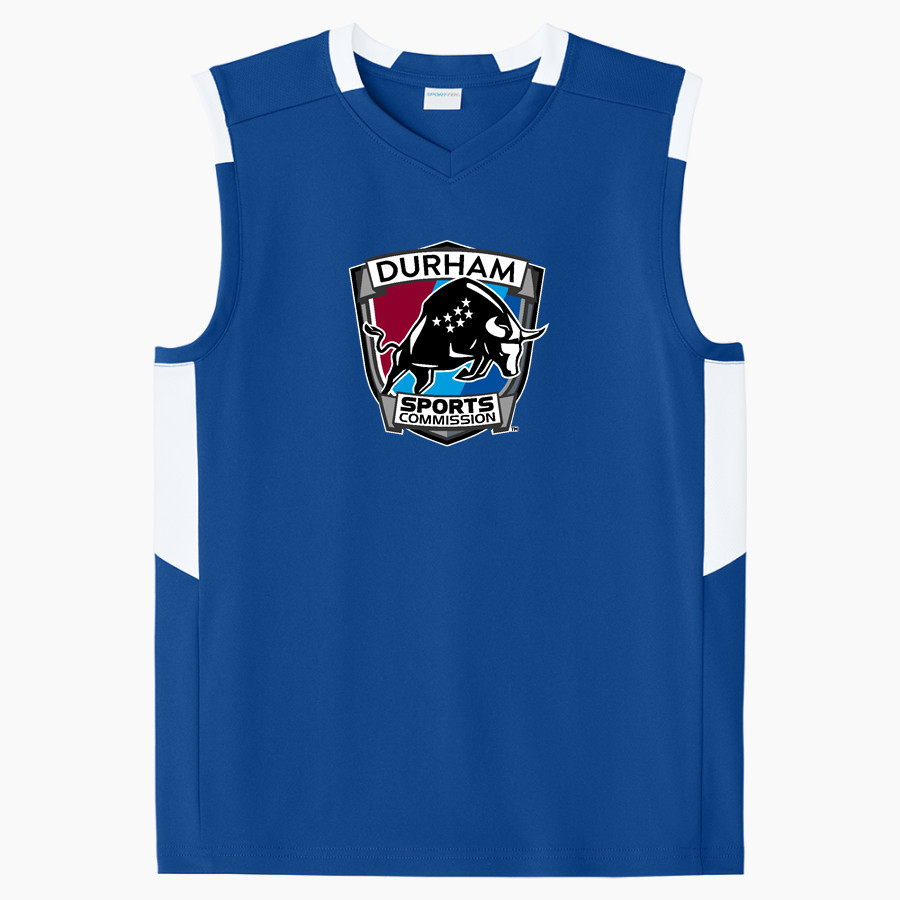 Durham Sports Commission <span class="pdp-name-mascot">Durham Sports Commission</span> Sport-Tek Youth Club Sleeveless V-Neck