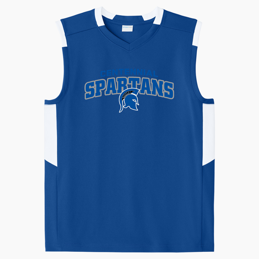CENTENNIAL HIGH SCHOOL SPARTANS <span class="pdp-name-mascot">CENTENNIAL SPARTANS</span> Sport-Tek Youth Club Sleeveless V-Neck