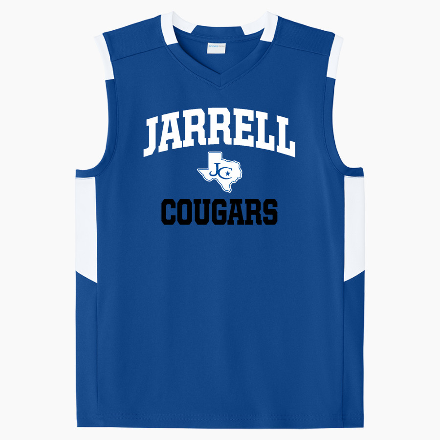 JARRELL HIGH SCHOOL COUGARS Sport-Tek Youth Club Sleeveless V-Neck