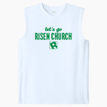 Risen Church <span class="pdp-name-mascot">Risen Church</span> Sport-Tek Youth Club Sleeveless V-Neck Front Thumbnail