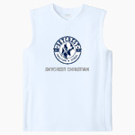 SKYCREST CHRISTIAN Skyhawks <span class="pdp-name-mascot">SKYCREST CHRISTIAN SCHOOL</span> Sport-Tek Youth Club Sleeveless V-Neck Front Thumbnail