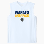 WAPATO HIGH SCHOOL WOLF PACK Sport-Tek Youth Club Sleeveless V-Neck Front Thumbnail