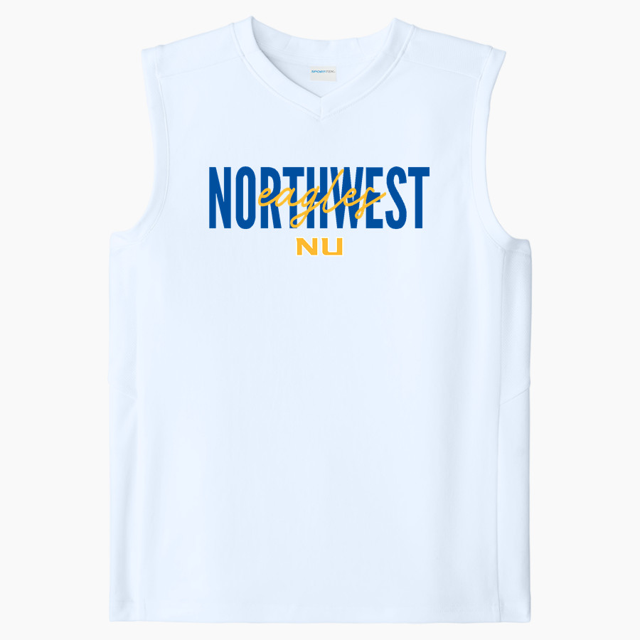 Northwest University Eagles Online Store <span class="pdp-name-mascot">Northwest Eagles</span> Sport-Tek Youth Club Sleeveless V-Neck