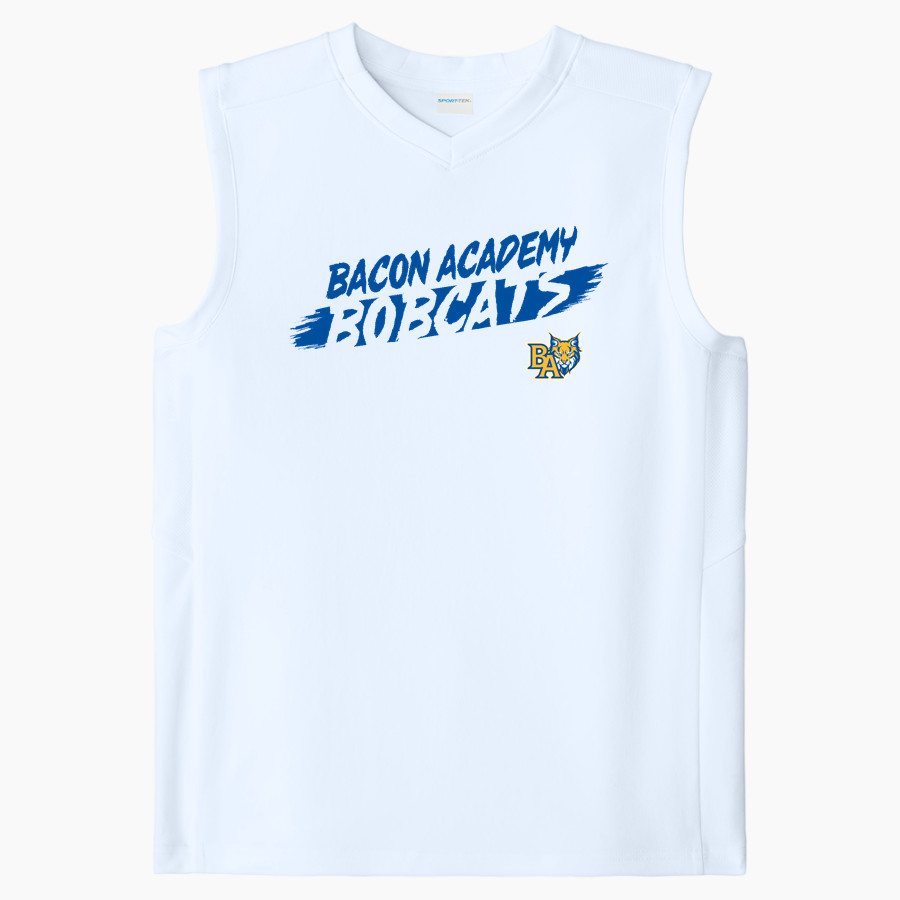 BACON ACADEMY BOBCATS <span class="pdp-name-mascot">BACON ACADEMY BOBCATS</span> Sport-Tek Youth Club Sleeveless V-Neck