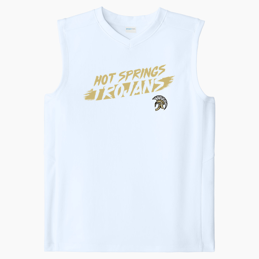 HOT SPRINGS HIGH SCHOOL TROJANS <span class="pdp-name-mascot">HOT SPRINGS TROJANS</span> Sport-Tek Youth Club Sleeveless V-Neck