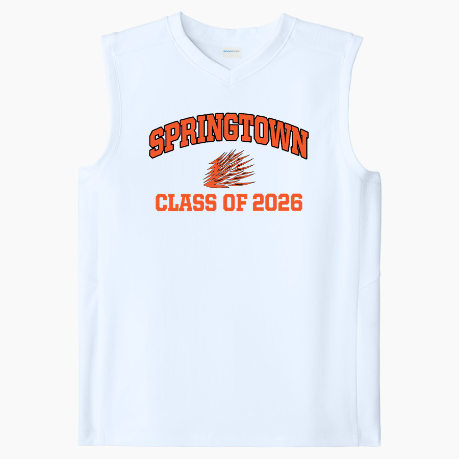 SPRINGTOWN HIGH SCHOOL PORCUPINES Sport-Tek Youth Club Sleeveless V-Neck