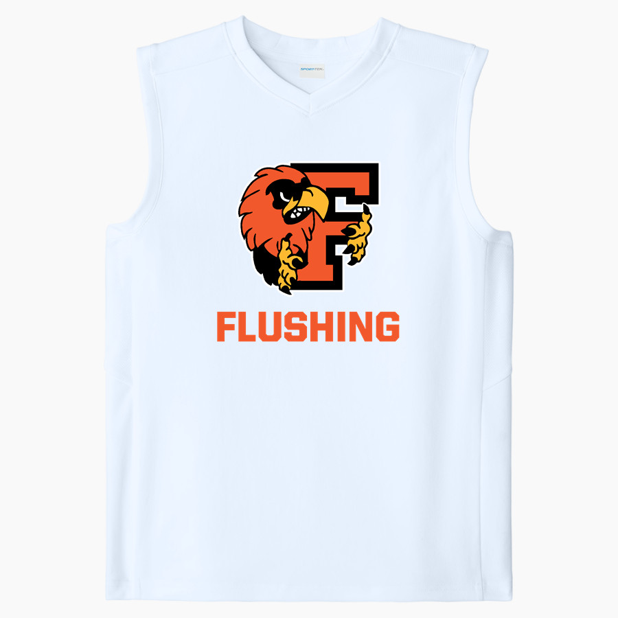 FLUSHING HIGH SCHOOL RAIDERS Sport-Tek Youth Club Sleeveless V-Neck