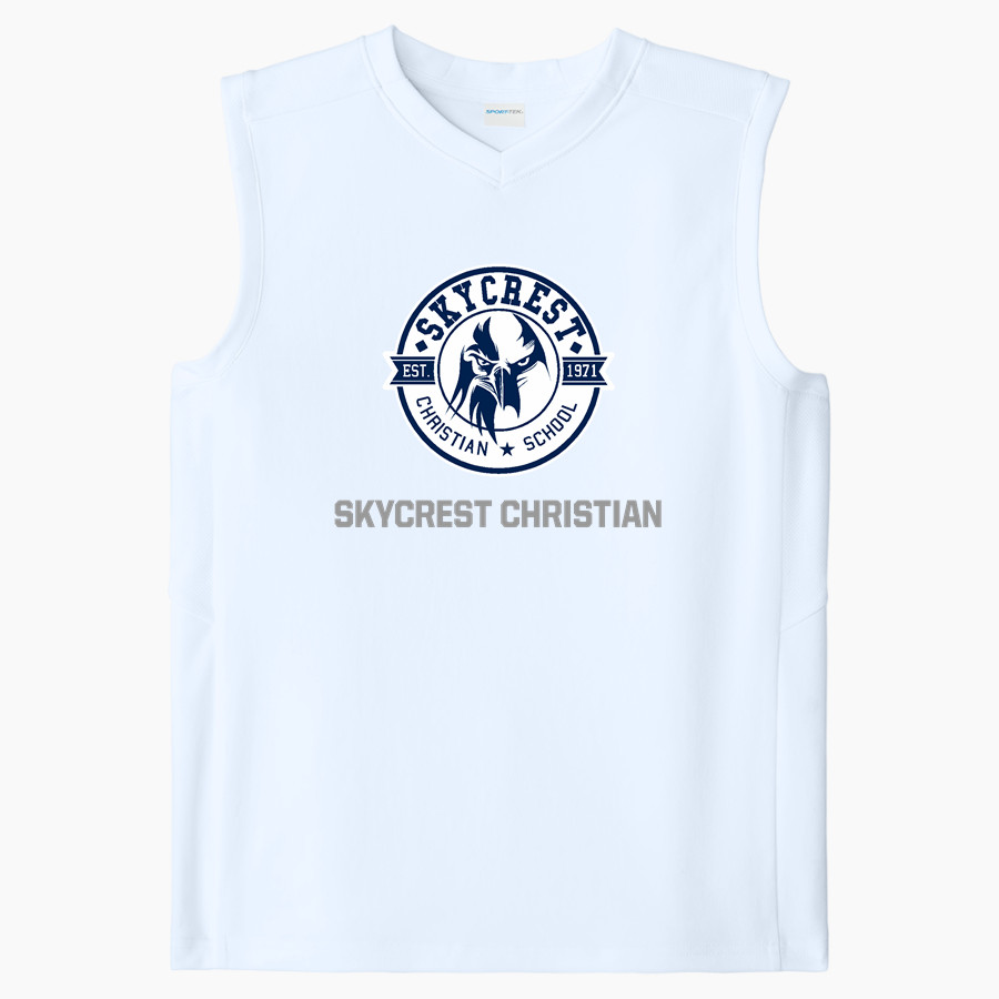 SKYCREST CHRISTIAN Skyhawks <span class="pdp-name-mascot">SKYCREST CHRISTIAN SCHOOL</span> Sport-Tek Youth Club Sleeveless V-Neck