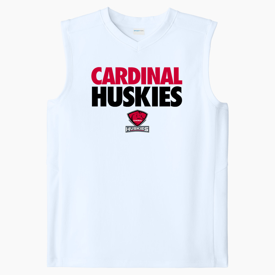 CARDINAL HIGH SCHOOL HUSKIES Sport-Tek Youth Club Sleeveless V-Neck