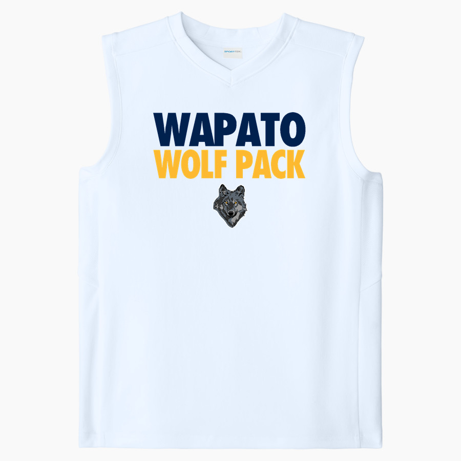 WAPATO HIGH SCHOOL WOLF PACK Sport-Tek Youth Club Sleeveless V-Neck