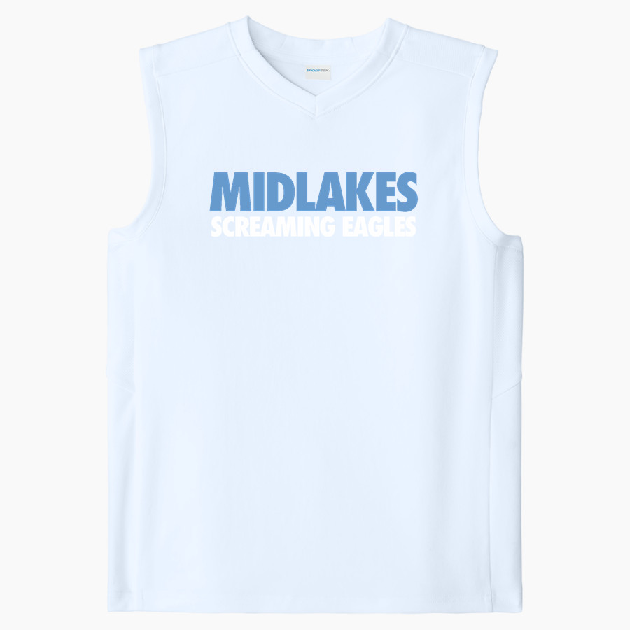 MIDLAKES HIGH SCHOOL SCREAMING EAGLES <span class="pdp-name-mascot">MIDLAKES SCREAMING EAGLES</span> Sport-Tek Youth Club Sleeveless V-Neck