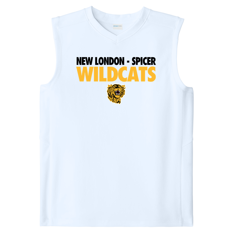 NEW LONDON-SPICER HIGH SCHOOL WILDCATS <span class="pdp-name-mascot">NEW LONDON - SPICER WILDCATS</span> Sport-Tek Youth Club Sleeveless V-Neck