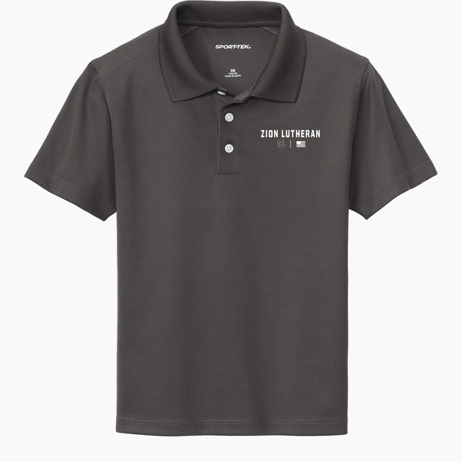 Zion Lutheran School Panthers Sport-Tek Youth UV Micropique Polo