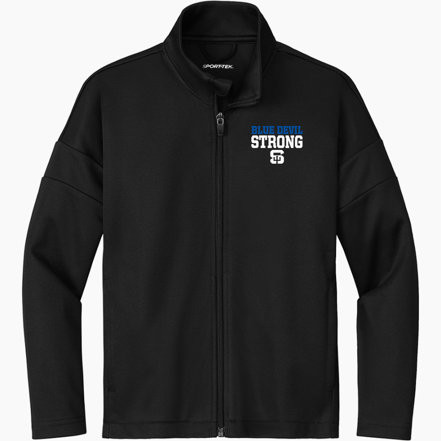 SHORTRIDGE HIGH SCHOOL BLUE DEVILS <span class="pdp-name-mascot">SHORTRIDGE BLUE DEVILS</span> Sport-Tek Youth Travel Full-Zip Jacket