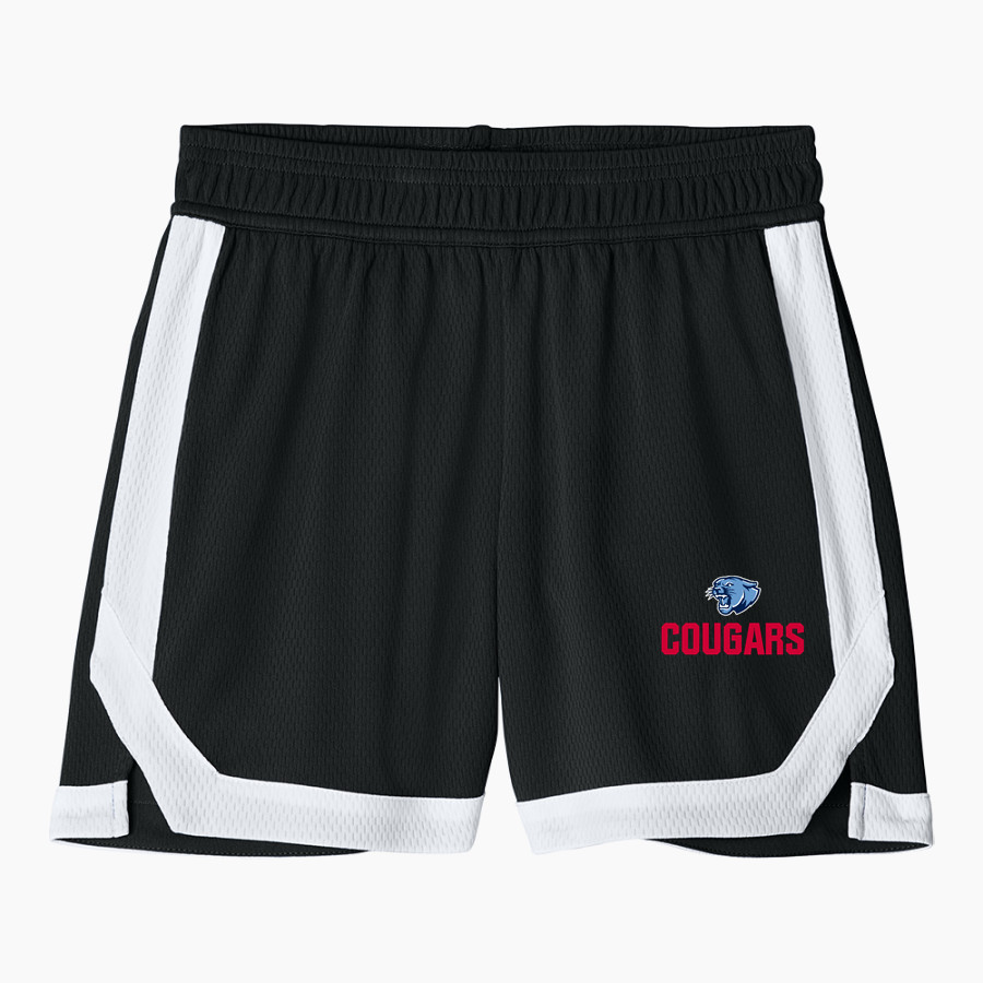 CROW HIGH SCHOOL Cougars Online Store <span class="pdp-name-mascot">CROW COUGARS</span> Sport-Tek Youth Rival Basketball 5" Short