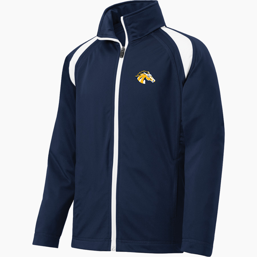 Breck Mustangs Sport-Tek Youth Tricot Track Jacket