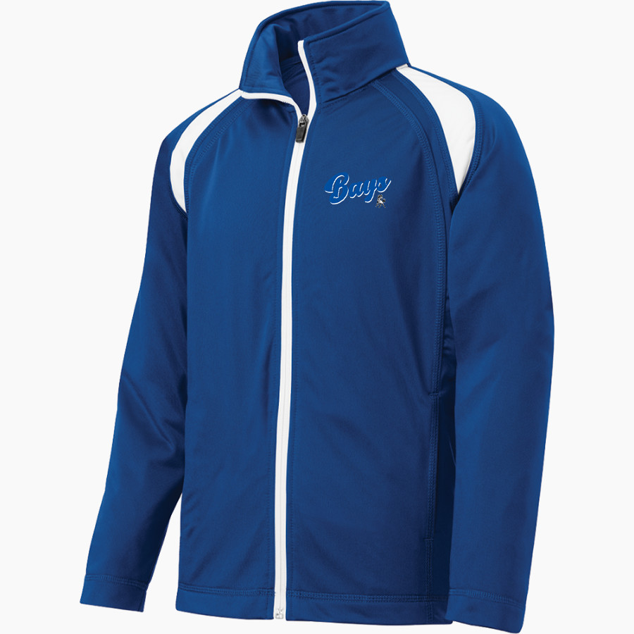 BRIMLEY HIGH SCHOOL BAYS <span class="pdp-name-mascot">BRIMLEY BAYS</span> Sport-Tek Youth Tricot Track Jacket