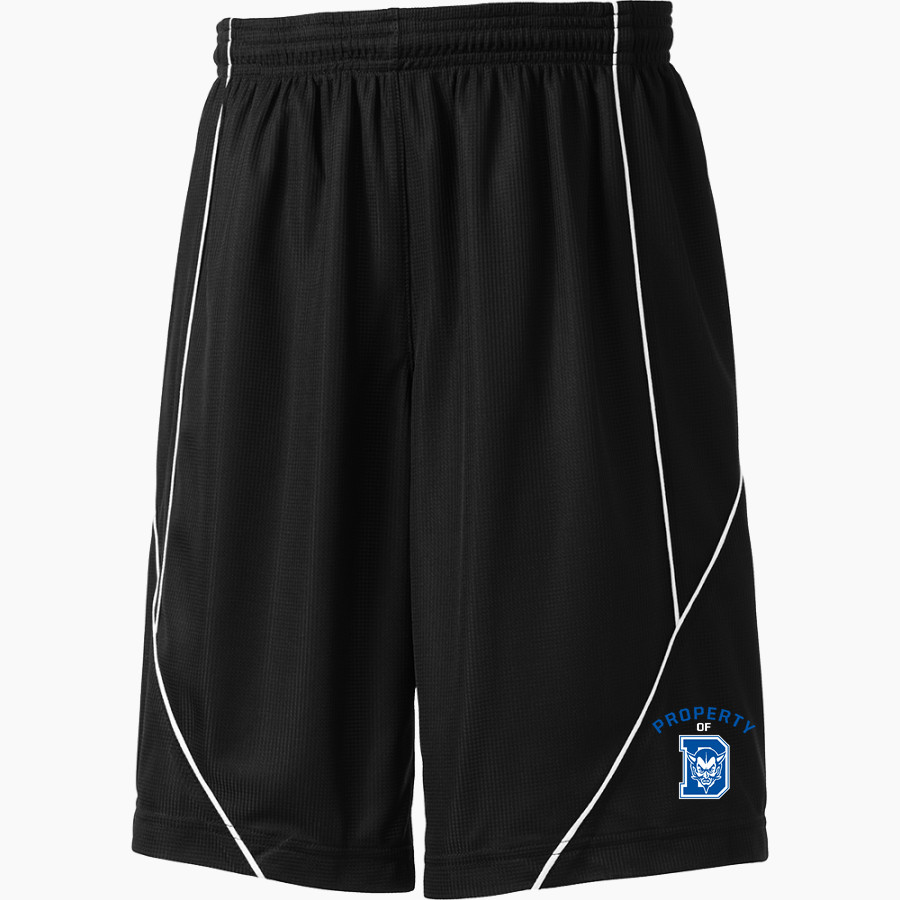 DAVIS SENIOR HIGH SCHOOL BLUE DEVILS <span class="pdp-name-mascot">DAVIS BLUE DEVILS</span> Sport-Tek Youth PosiCharge Mesh Reversible Spliced Short