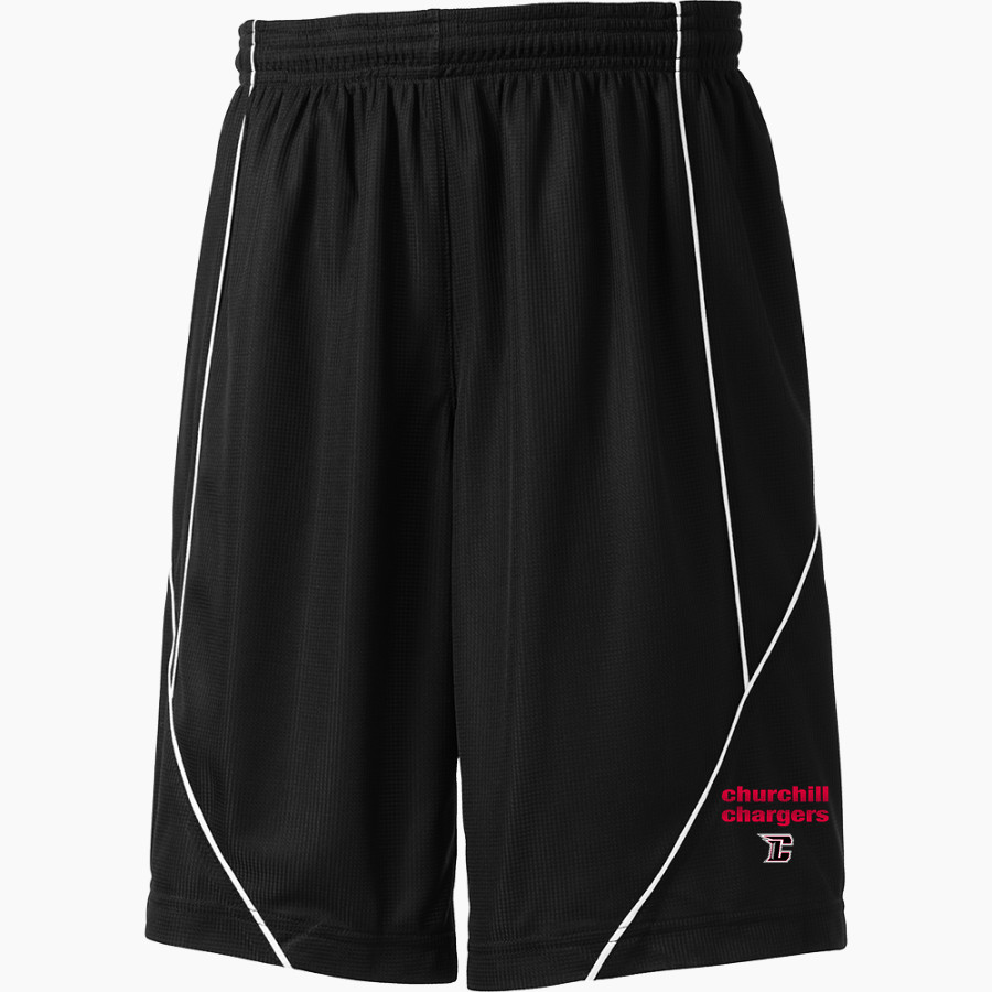 CHURCHILL HIGH SCHOOL CHARGERS <span class="pdp-name-mascot">CHURCHILL CHARGERS</span> Sport-Tek Youth PosiCharge Mesh Reversible Spliced Short