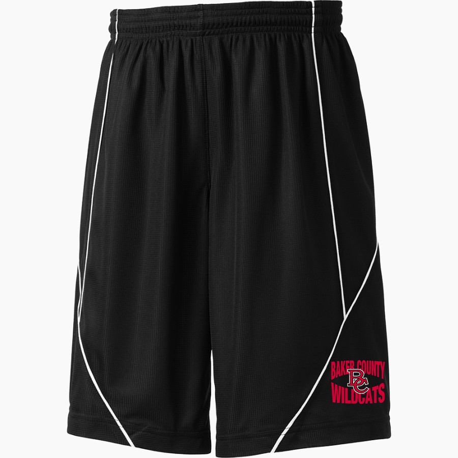 BAKER COUNTY HIGH SCHOOL WILDCATS Sport-Tek Youth PosiCharge Mesh Reversible Spliced Short
