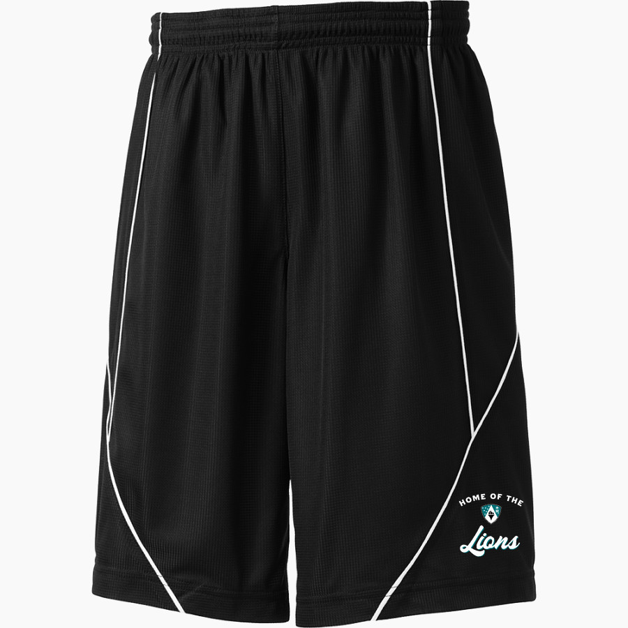 ST. JOHN PAUL II LIONS <span class="pdp-name-mascot">JP2 Lions</span> Sport-Tek Youth PosiCharge Mesh Reversible Spliced Short