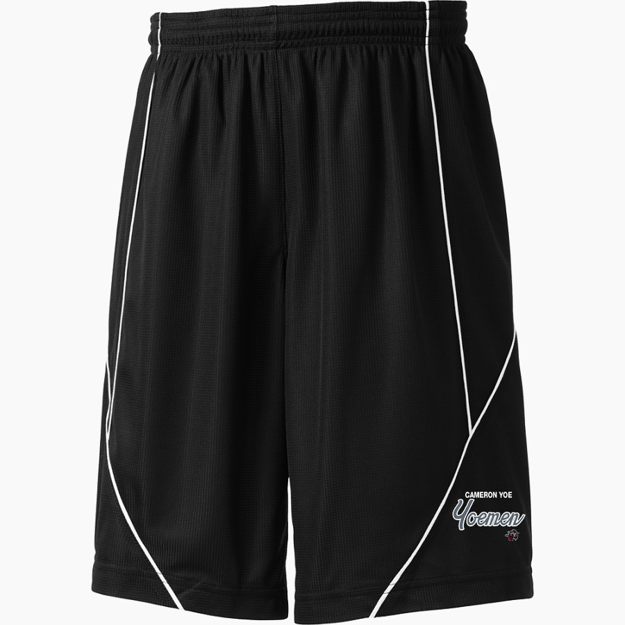 CAMERON YOE HIGH SCHOOL YOEMEN <span class="pdp-name-mascot">CAMERON - YOE YOEMEN</span> Sport-Tek Youth PosiCharge Mesh Reversible Spliced Short