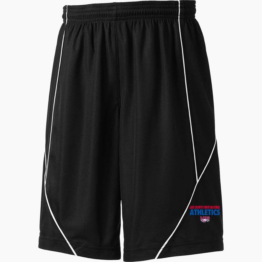 LAKE COUNTRY CHRISTIAN SCHOOL EAGLES Sport-Tek Youth PosiCharge Mesh Reversible Spliced Short
