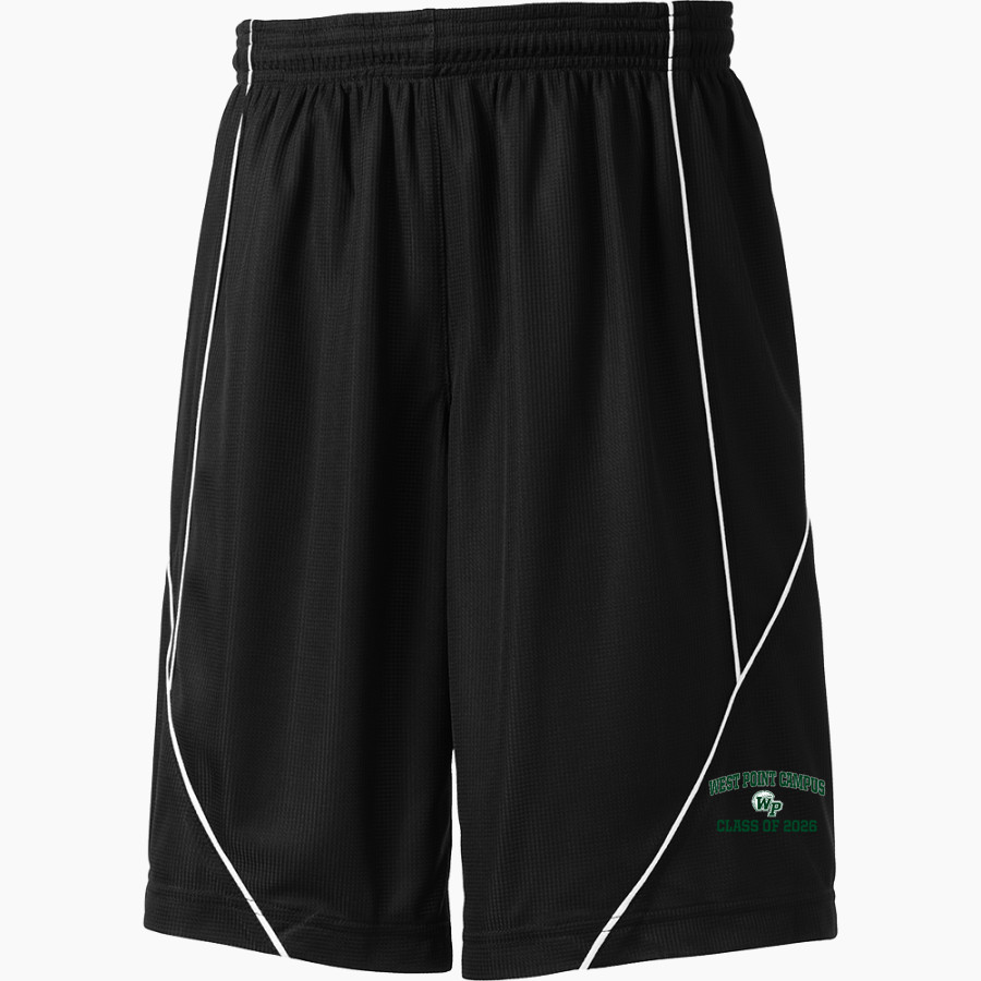 WEST POINT HIGH SCHOOL CAMPUS GREEN WAVE <span class="pdp-name-mascot">WEST POINT CAMPUS GREEN WAVES</span> Sport-Tek Youth PosiCharge Mesh Reversible Spliced Short