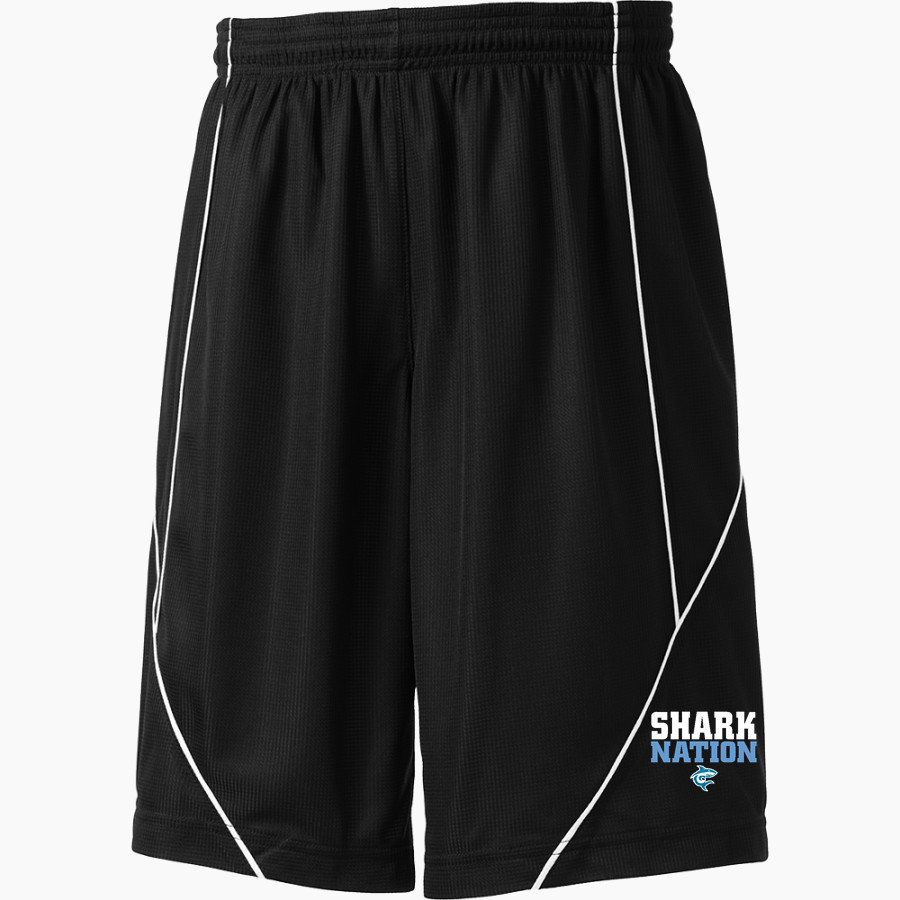 Hawaii Pacific University Online Store <span class="pdp-name-mascot">Hawaii Pacific University Sharks</span> Sport-Tek Youth PosiCharge Mesh Reversible Spliced Short