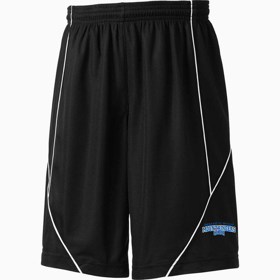 ONEIDA BAPTIST INSTITUTE MOUNTAINEERS Sport-Tek Youth PosiCharge Mesh Reversible Spliced Short
