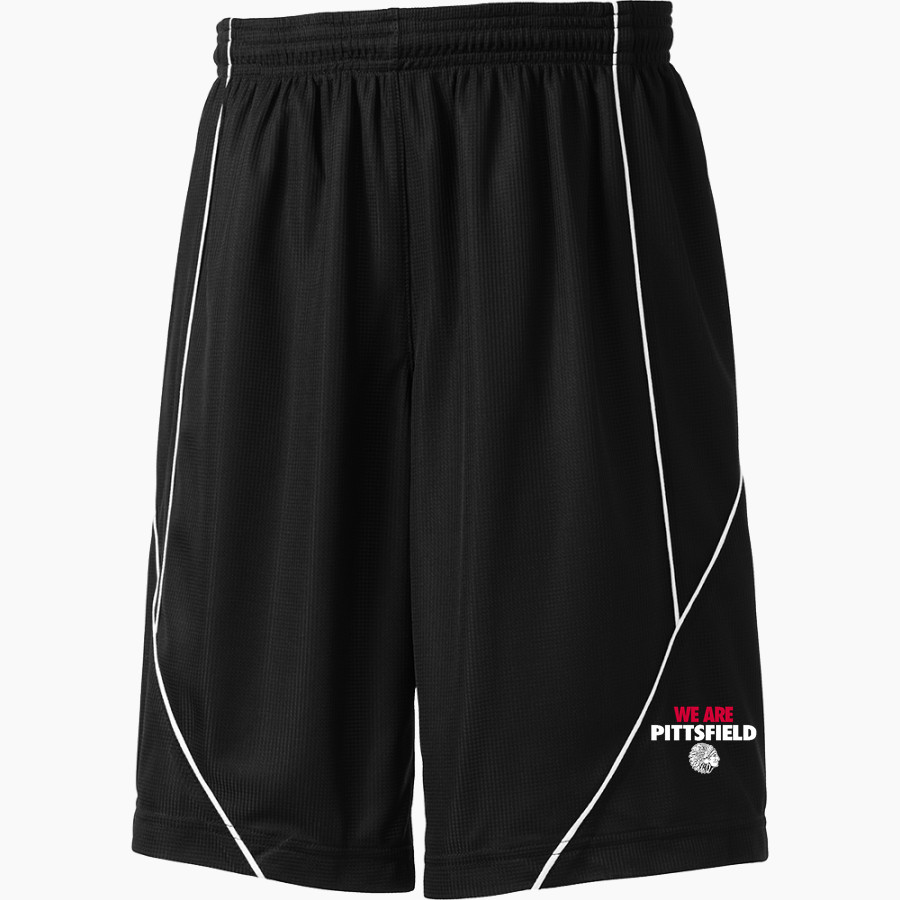 PITTSFIELD HIGH SCHOOL SAUKEES <span class="pdp-name-mascot">PITTSFIELD SAUKEES</span> Sport-Tek Youth PosiCharge Mesh Reversible Spliced Short