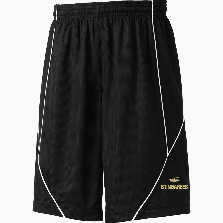 MIAMI SENIOR HIGH SCHOOL STINGAREES Sport-Tek Youth PosiCharge Mesh Reversible Spliced Short