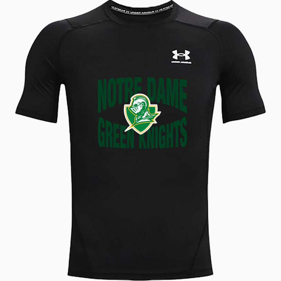 NOTRE DAME HIGH SCHOOL GREEN KNIGHTS <span class="pdp-name-mascot">NOTRE DAME GREEN KNIGHTS</span> UA Men's Heatgear Armour Compression Short Sleeve